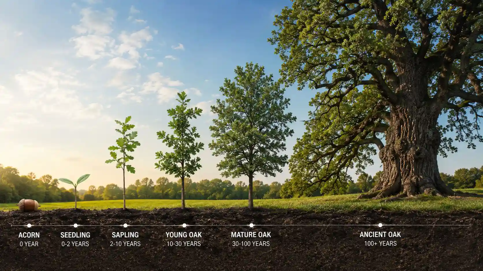 Oak Tree Growth Stages