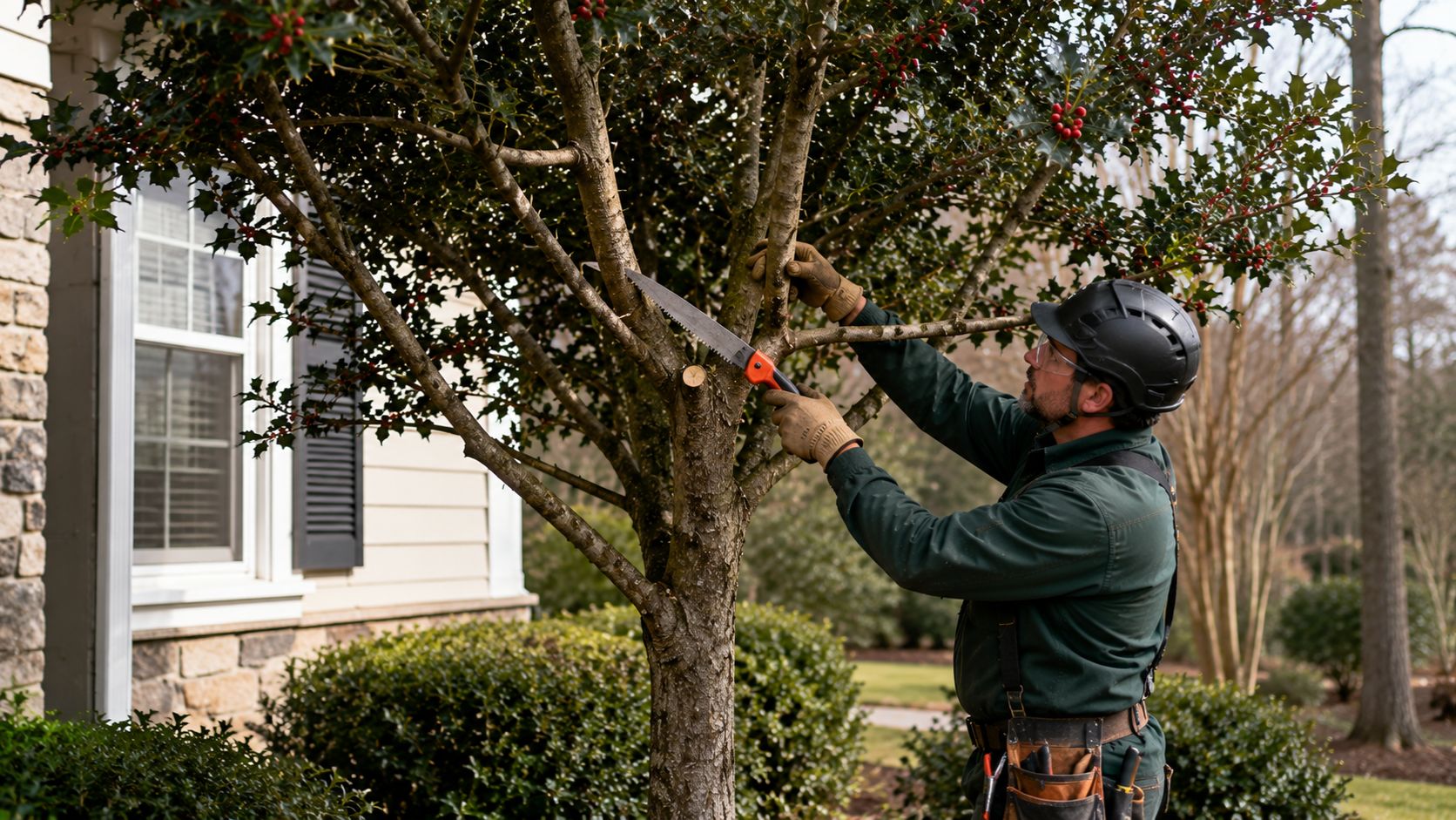 Cut Holly Trees Back