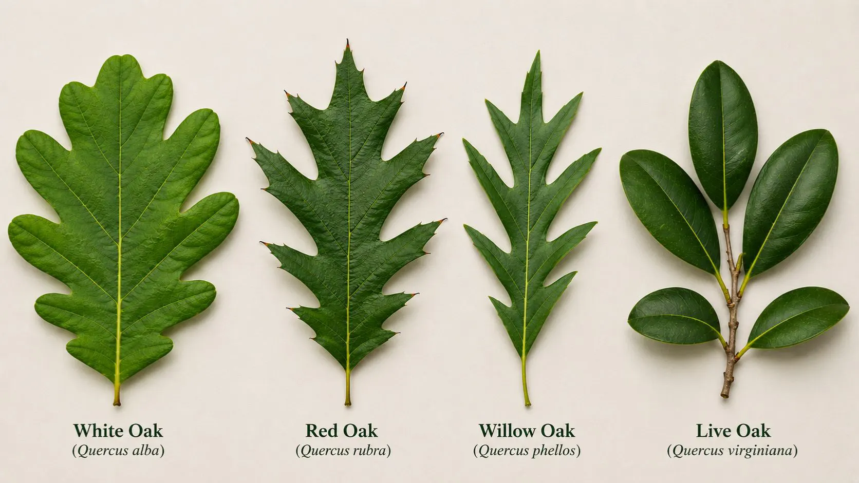 Different Oak Leaves 