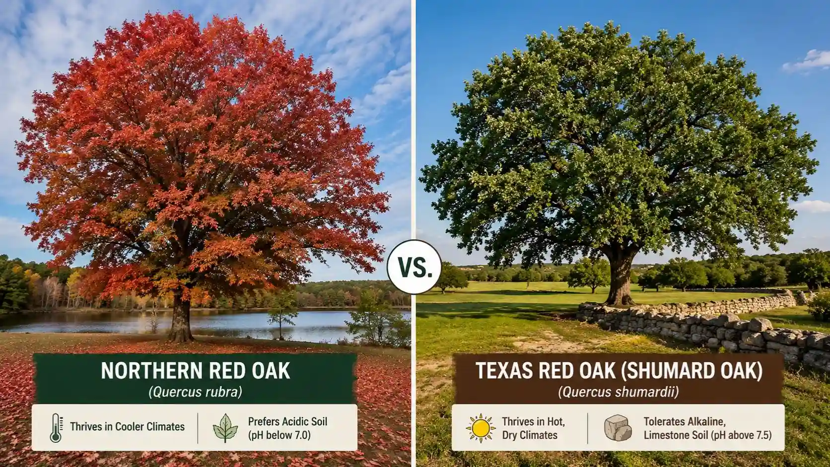 Northern Red Oak & Shumard Oak