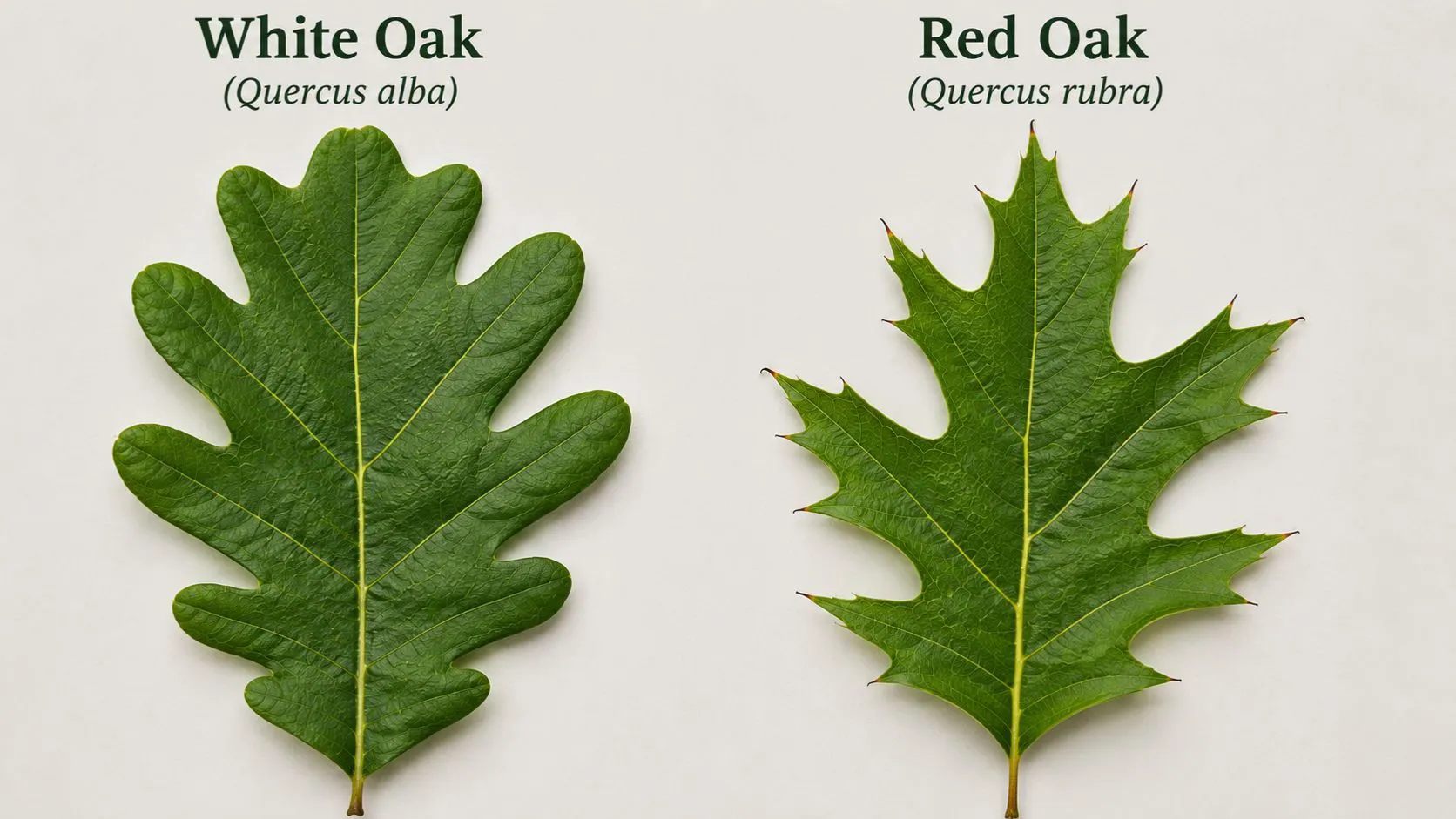 White Oak Leaf & Red Oak Leaf